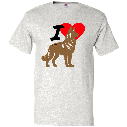 Short Sleeve T-Shirt: "I (HEART) My Dog (GERMAN SHEPARD)" - FREE SHIPPING