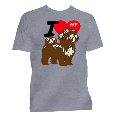 Short Sleeve T-Shirt: "I (HEART) My Dog (SHIH TSU)"- FREE SHIPPING