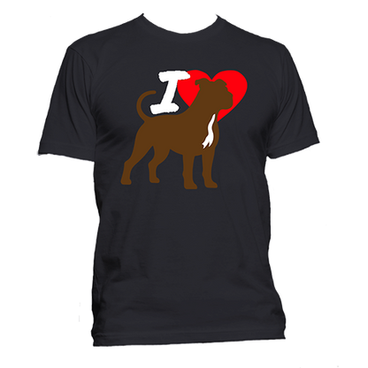 Short Sleeve T-Shirt: "I (HEART) My Dog (AMERICAN PITTBULL)"- FREE SHIPPING