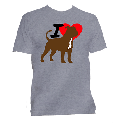 Short Sleeve T-Shirt: "I (HEART) My Dog (AMERICAN PITTBULL)"- FREE SHIPPING