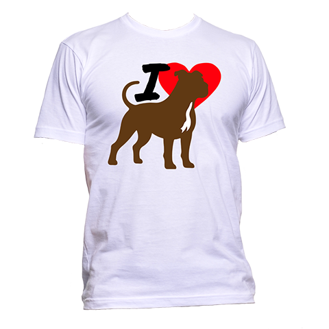 Short Sleeve T-Shirt: "I (HEART) My Dog (AMERICAN PITTBULL)"- FREE SHIPPING