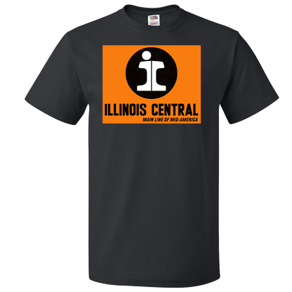 Short Sleeve T-Shirt: ILLINOIS CENTRAL RAILROAD 1978 Logo - FREE SHIPPING