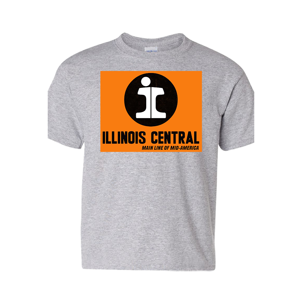 Short Sleeve T-Shirt: ILLINOIS CENTRAL RAILROAD 1978 Logo - FREE SHIPPING