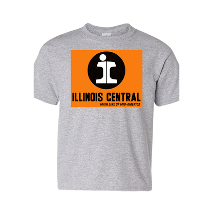 Short Sleeve T-Shirt: ILLINOIS CENTRAL RAILROAD 1978 Logo - FREE SHIPPING