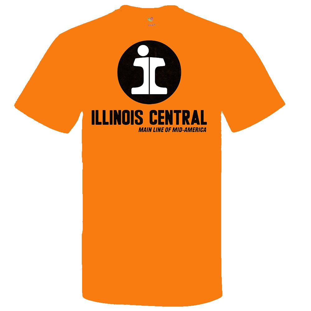Short Sleeve T-Shirt: ILLINOIS CENTRAL RAILROAD 1978 Logo - FREE SHIPPING