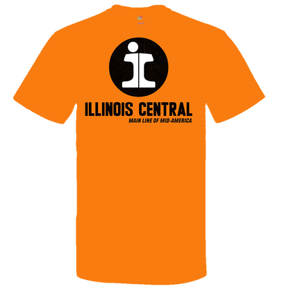 Short Sleeve T-Shirt: ILLINOIS CENTRAL RAILROAD 1978 Logo - FREE SHIPPING
