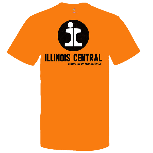 Short Sleeve T-Shirt: ILLINOIS CENTRAL RAILROAD 1978 Logo - FREE SHIPPING