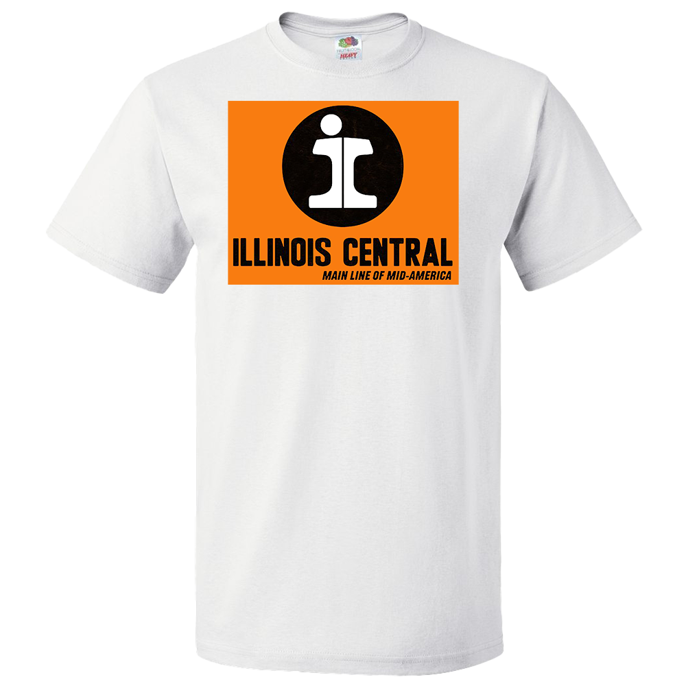 Short Sleeve T-Shirt: ILLINOIS CENTRAL RAILROAD 1978 Logo - FREE SHIPPING