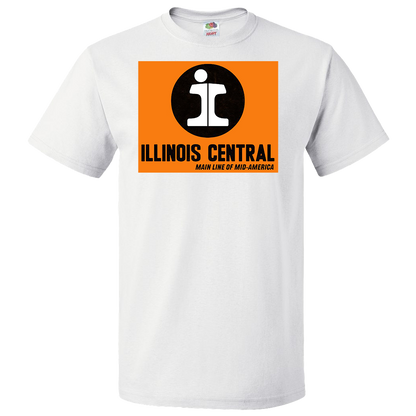 Short Sleeve T-Shirt: ILLINOIS CENTRAL RAILROAD 1978 Logo - FREE SHIPPING
