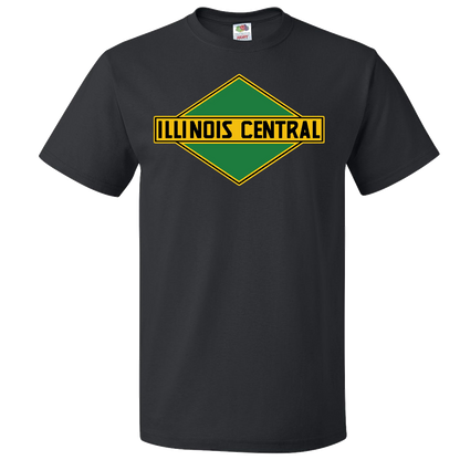 Short Sleeve T-Shirt: ILLINOIS CENTRAL 1950s GREEN DIAMOND Logo - FREE SHIPPING