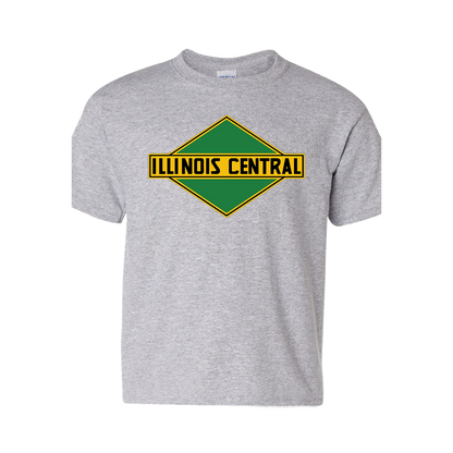 Short Sleeve T-Shirt: ILLINOIS CENTRAL 1950s GREEN DIAMOND Logo - FREE SHIPPING