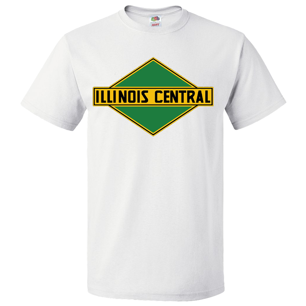 Short Sleeve T-Shirt: ILLINOIS CENTRAL 1950s GREEN DIAMOND Logo - FREE SHIPPING