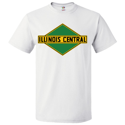 Short Sleeve T-Shirt: ILLINOIS CENTRAL 1950s GREEN DIAMOND Logo - FREE SHIPPING