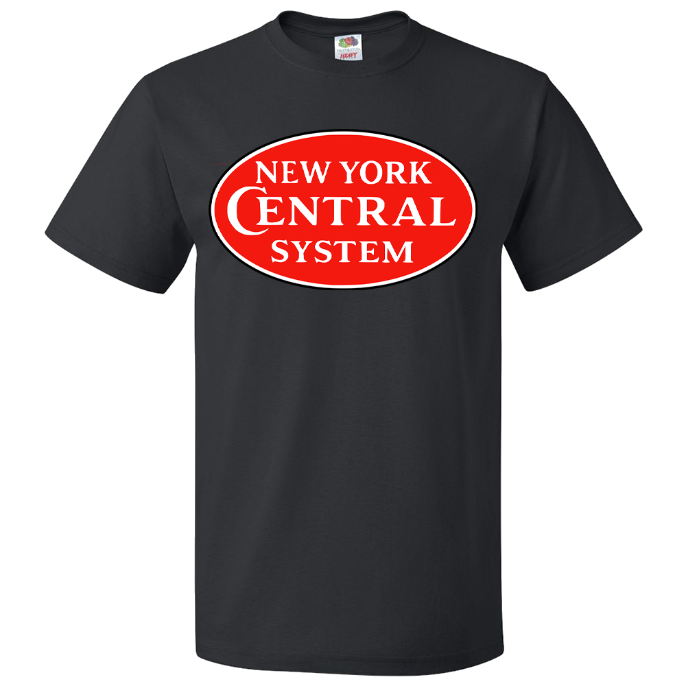 Short Sleeve T-Shirt: NEW YORK CENTRAL RED Logo - FREE SHIPPING