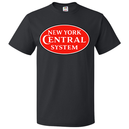 Short Sleeve T-Shirt: NEW YORK CENTRAL RED Logo - FREE SHIPPING