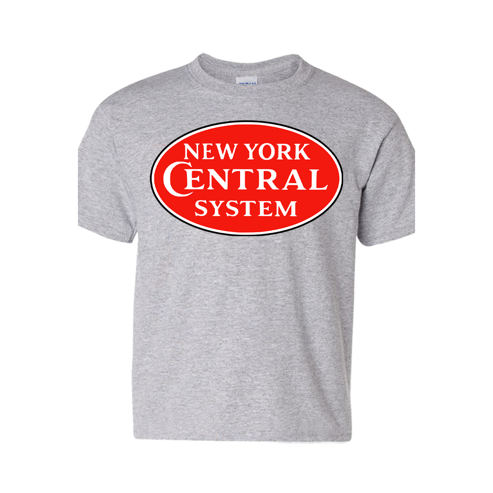 Short Sleeve T-Shirt: NEW YORK CENTRAL RED Logo - FREE SHIPPING