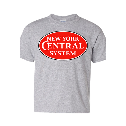 Short Sleeve T-Shirt: NEW YORK CENTRAL RED Logo - FREE SHIPPING