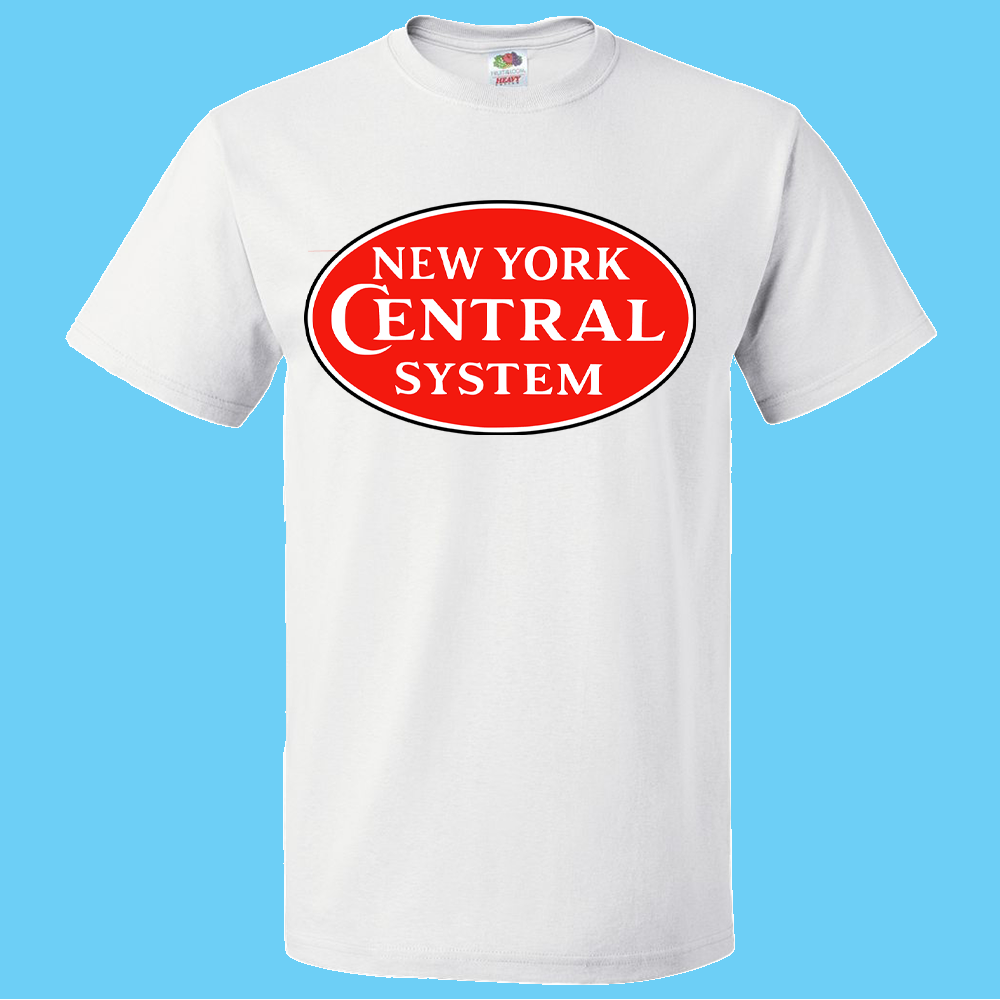 Short Sleeve T-Shirt: NEW YORK CENTRAL RED Logo - FREE SHIPPING