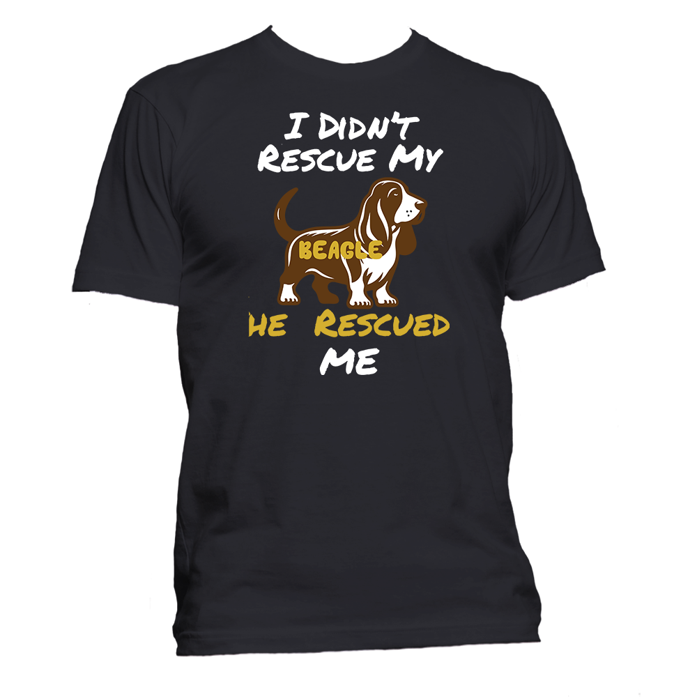 Short Sleeve T-Shirt: "My (BEAGLE) Rescued Me" - FREE SHIPPING