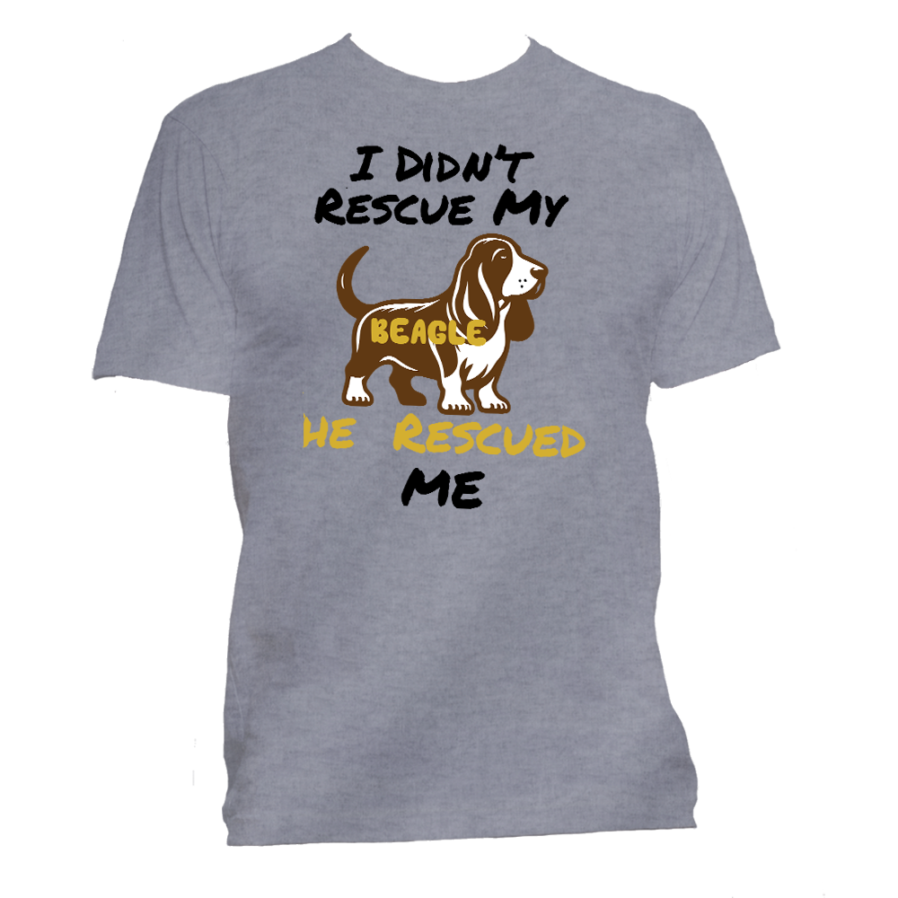 Short Sleeve T-Shirt: "My (BEAGLE) Rescued Me" - FREE SHIPPING