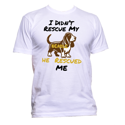 Short Sleeve T-Shirt: "My (BEAGLE) Rescued Me" - FREE SHIPPING