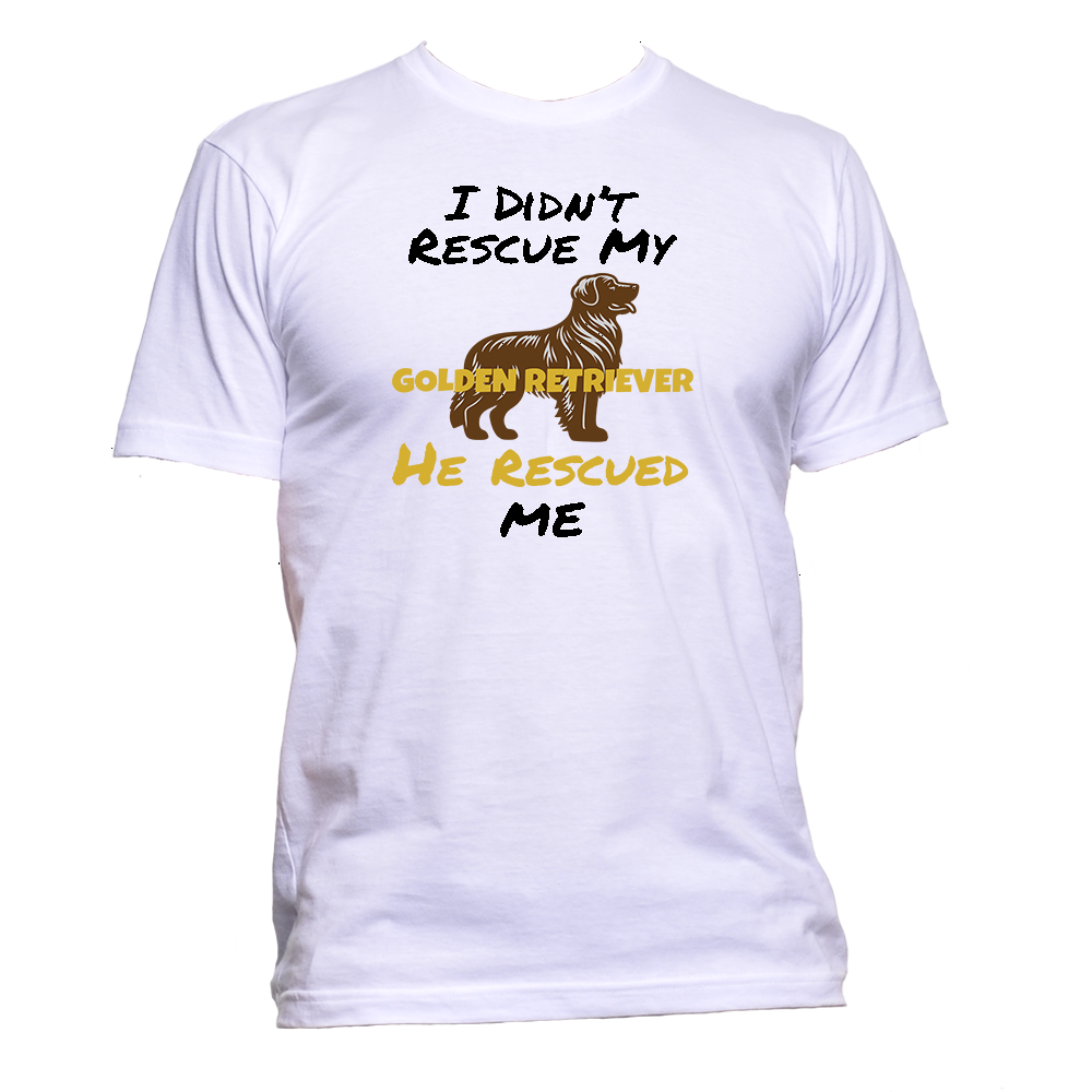 Short Sleeve T-Shirt: "My (GOLDEN RETRIEVER) Rescued Me" - FREE SHIPPING