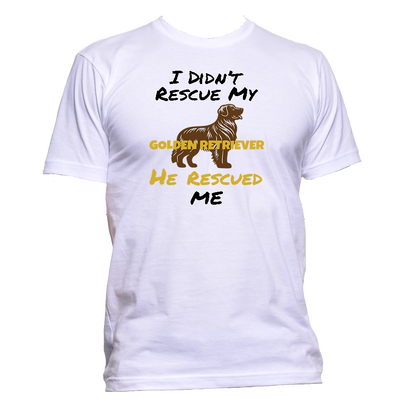 Short Sleeve T-Shirt: "My (GOLDEN RETRIEVER) Rescued Me" - FREE SHIPPING