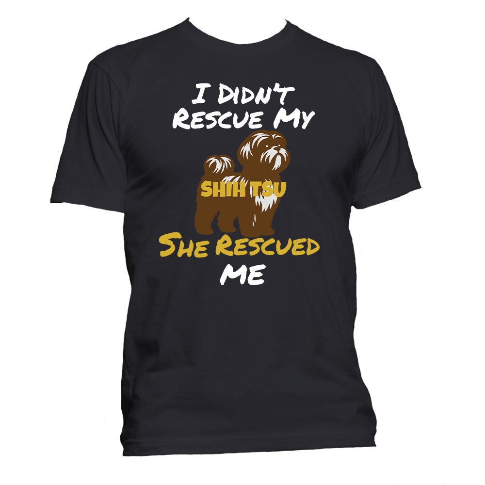 Short Sleeve T-Shirt: "My (SHIH TSU) Rescued Me" - FREE SHIPPING