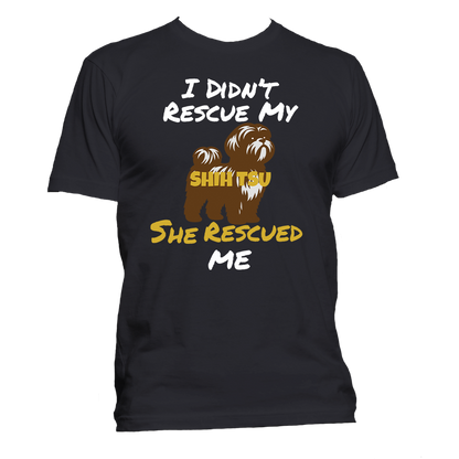 Short Sleeve T-Shirt: "My (SHIH TSU) Rescued Me" - FREE SHIPPING