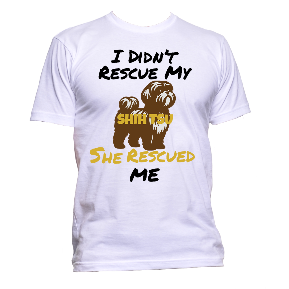 Short Sleeve T-Shirt: "My (SHIH TSU) Rescued Me" - FREE SHIPPING