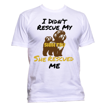 Short Sleeve T-Shirt: "My (SHIH TSU) Rescued Me" - FREE SHIPPING