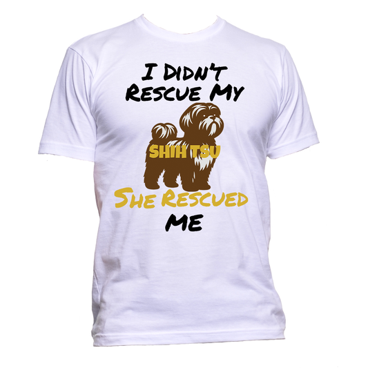 Short Sleeve T-Shirt: "My (SHIH TSU) Rescued Me" - FREE SHIPPING