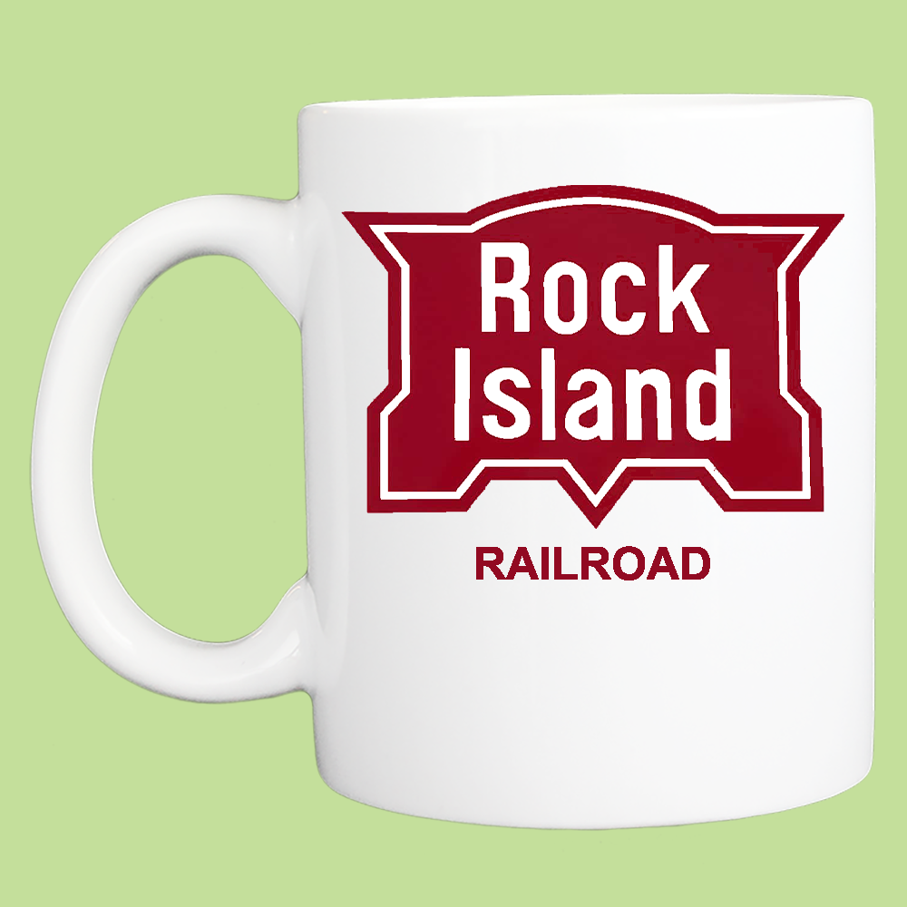 Coffee Mug: ROCK ISLAND RAILROAD RED Logo - 11 or 15 Oz - FREE SHIPPING