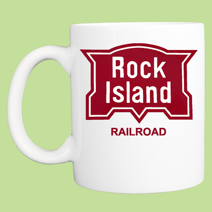 Coffee Mug: ROCK ISLAND RAILROAD RED Logo - 11 or 15 Oz - FREE SHIPPING