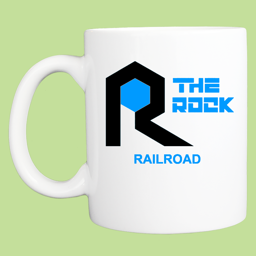 Coffee Mug: ROCK ISLAND RAILROAD ROCK Logo - 11 or 15 Oz - FREE SHIPPING