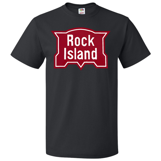 Short Sleeve T-Shirt: ROCK ISLAND RAILROAD VINTAGE Logo - FREE SHIPPING