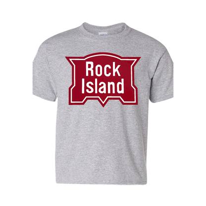 Short Sleeve T-Shirt: ROCK ISLAND RAILROAD VINTAGE Logo - FREE SHIPPING