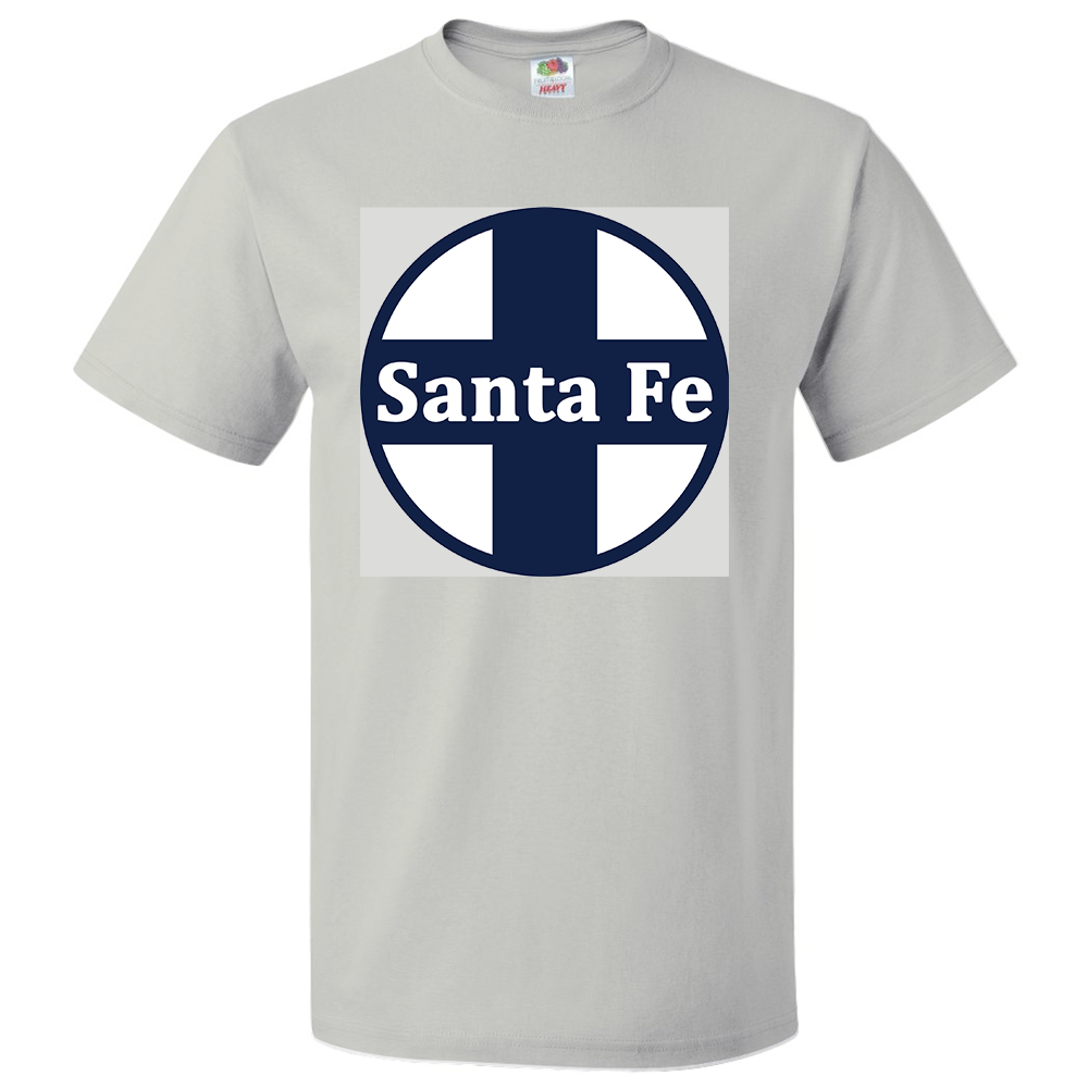 Short Sleeve T-Shirt: SANTA FE AT&SF RAILROAD Logo - FREE SHIPPING