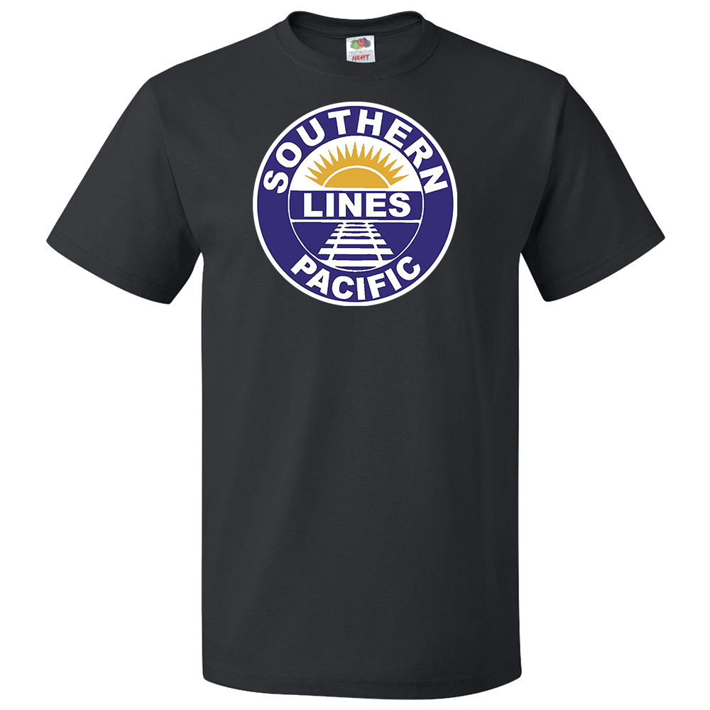 Short Sleeve T-Shirt: SOUTHERN PACIFIC LINE NAVY Logo - FREE SHIPPING