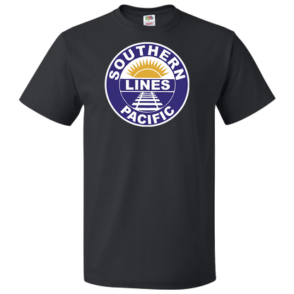 Short Sleeve T-Shirt: SOUTHERN PACIFIC LINE NAVY Logo - FREE SHIPPING