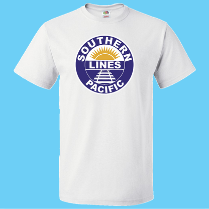 Short Sleeve T-Shirt: SOUTHERN PACIFIC LINE NAVY Logo - FREE SHIPPING