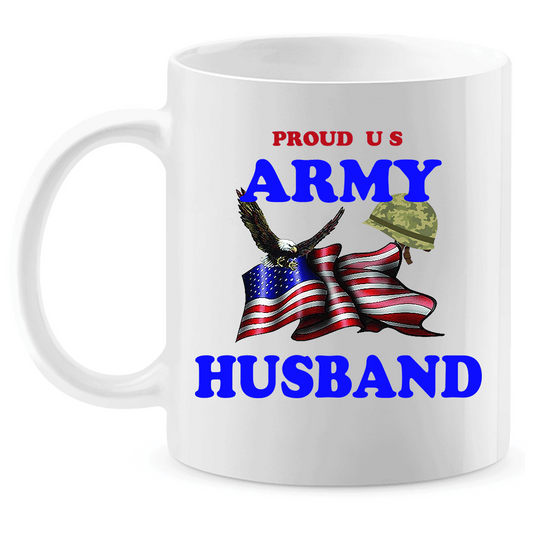 Coffee Mug: "Proud U.S. Army Husband" (AHUS) - FREE SHIPPING