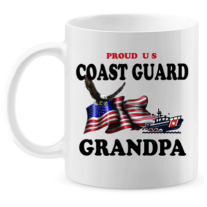 Coffee Mug: "Proud U.S. Coast Guard Grandpa" (CGPA) - FREE SHIPPING