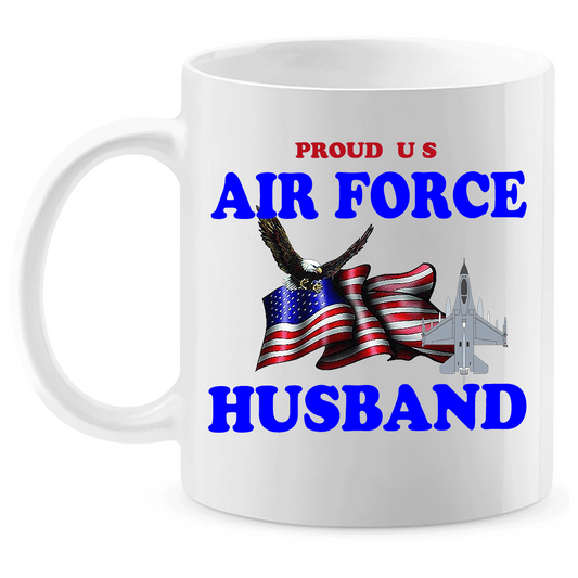 Coffee Mug: "Proud U.S. Air Force Husband" (FHUS) - FREE SHIPPING