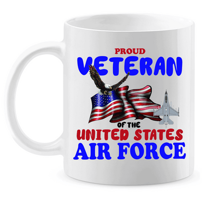 Coffee Mug: "Proud U.S. Air Force Veteran" (FVET) - FREE SHIPPING