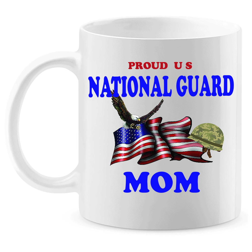 Coffee Mug: "Proud U.S. National Guard Mom" (GMOM) - FREE SHIPPING