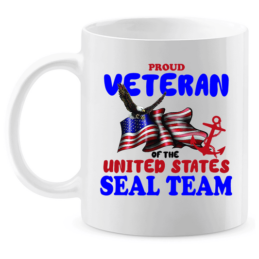 Coffee Mug: "Proud U.S. Seal Team Veteran" (SVET) - FREE SHIPPING