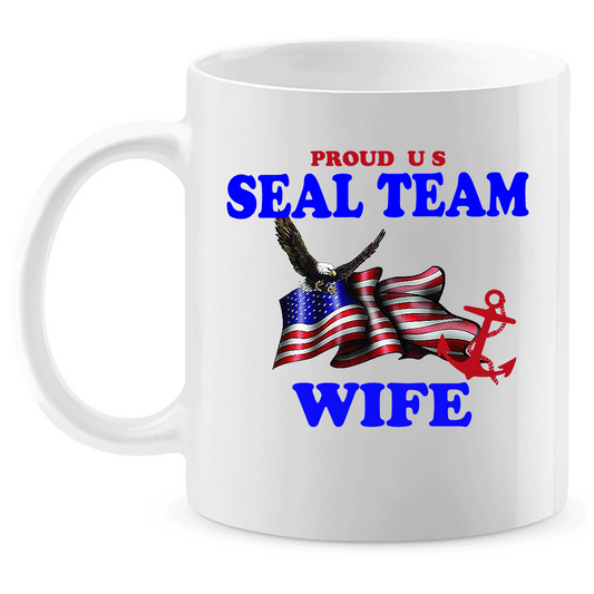 Coffee Mug: "Proud U.S. Seal Team Wife" (SWIF) - FREE SHIPPING
