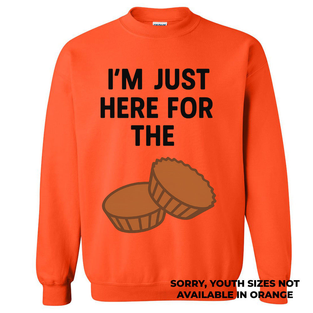 Halloween Sweatshirt: I'm Just Here for the Reese's