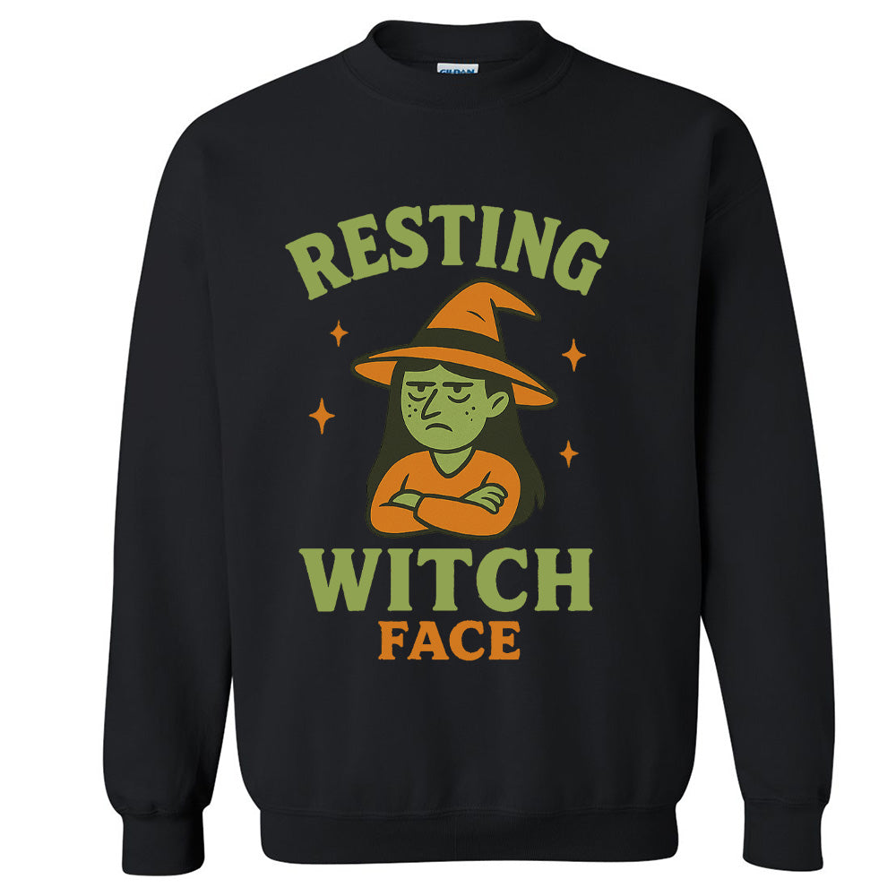 Halloween Sweatshirt: Resting Witch Face